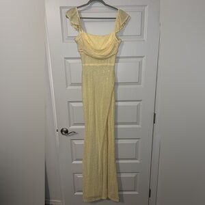 Windsor Shimmering Yellow Maxi Dress